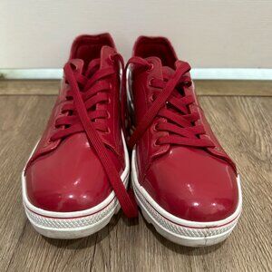 Skechers Red Patent Leather Sneakers Size 9